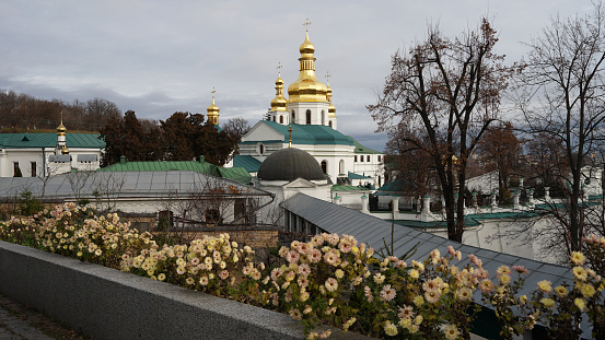 Kyiv Pechersk Lavra, Monasteries with golden domes, with famous caves, center of Eastern Orthodox Christianity in Eastern Europe, Kiev, Ukraine