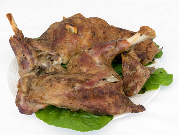 istock Grilled  goat-meat ready to serve 146023782