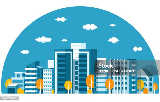 Metropolis Background Vector Metropolis Vector Stock Illustration - Download Image Now - Apartment ...