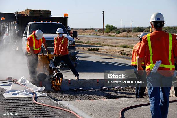 Estrada Freeway Construção - Fotografias de stock e mais imagens de Construção de Estrada - Construção de Estrada, Calor, Betão