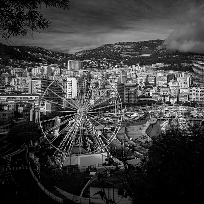 Los Cristianos, Spain, January 13, 2021: Playa de las Vistas at Tenerife, Canary islands, Spain.