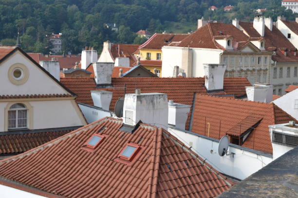 istock tiled roofs of old houses 1460241934