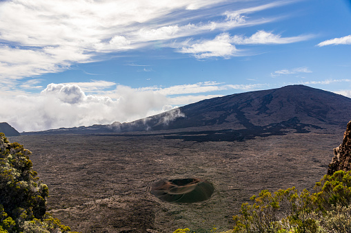 Reunion Island - Piton de la Fournaise volcano : the volcano with the Formica Leo crater