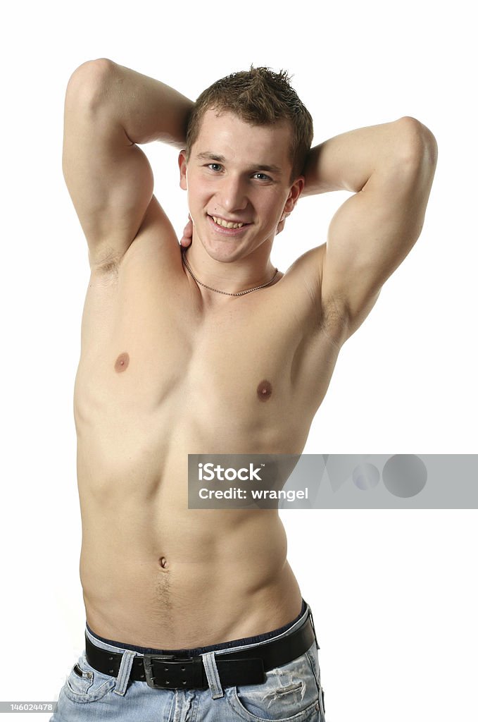 Tensión Muscular Man - Foto de stock de Desnudo libre de derechos