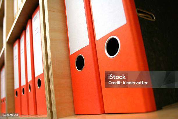 Orange Folders Stock Photo - Download Image Now - Business, Corporate Business, Filing Tray