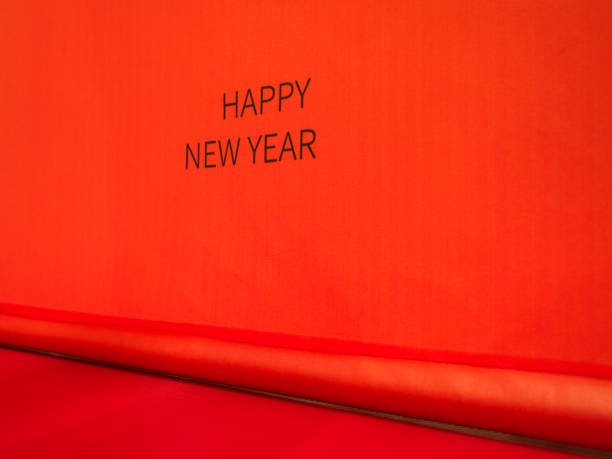 istock Happy New Year on Red Background 1460246030