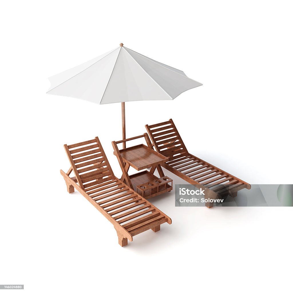두 의자, 파라솔 - 로열티 프리 야외 의자 스톡 사진