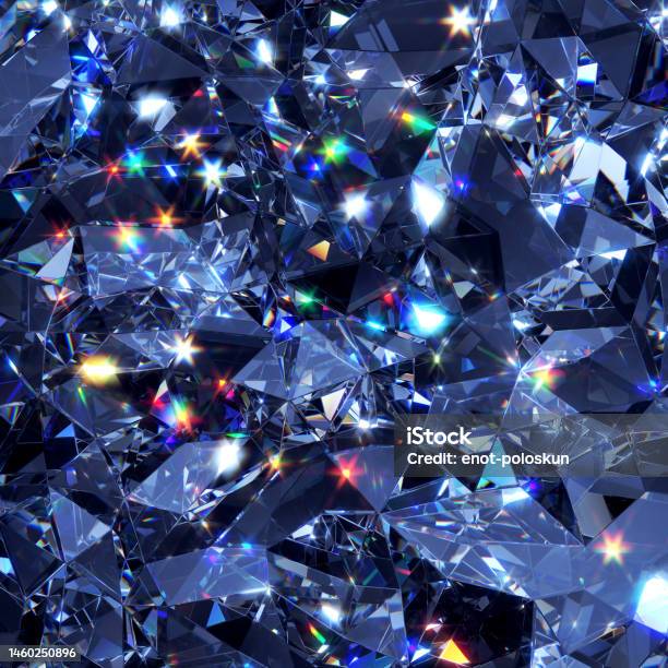Crystal Background Stock Photo - Download Image Now - Refraction, Backgrounds, Futuristic