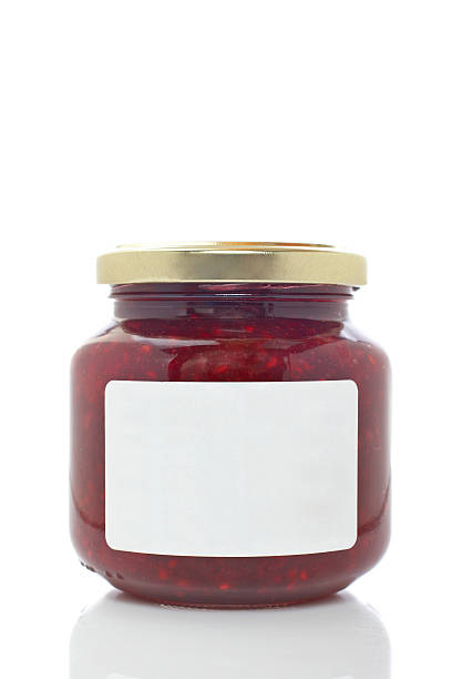 istock Strawberry jam glass jar 146025587