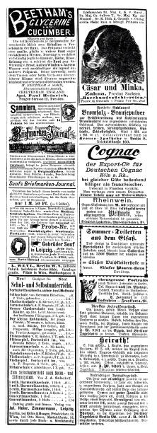 istock Ads in a German magazine of 1888 1460256199