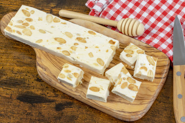 istock nougat on a wooden board 1460259810