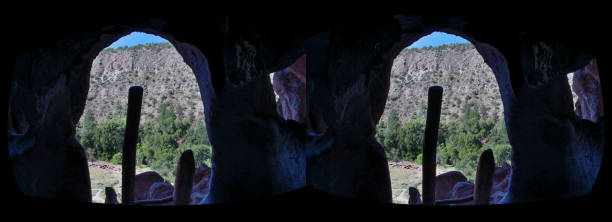 istock Ancient Bandelier indigenous cave dwelling Stereoscopic VR 1460260104