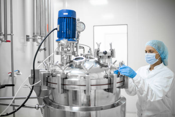 Pharmaceutical Manufacturing Process stock photo