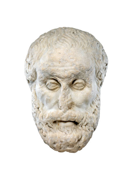istock Antique marble greek philosopher head isolated 1460262554