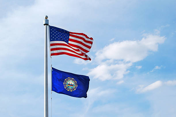 istock New Hampshire and US Flag 146026406