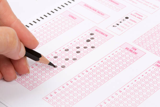 istock Exam system and education concepts. Turkish assessment and evaluation exam answer form. 1460271992