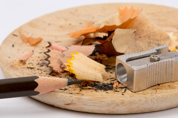 closeup photo of pencil sharpening helix wood