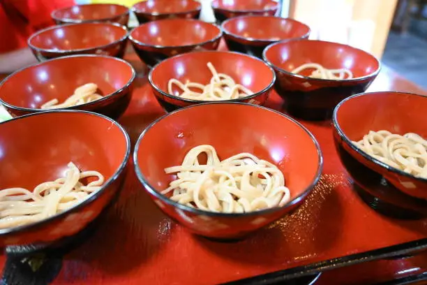 Photo of Wanko soba at Iwate Japan