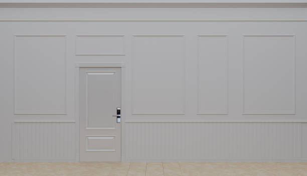 istock Door way with digital  locking on wood door. 1460281976