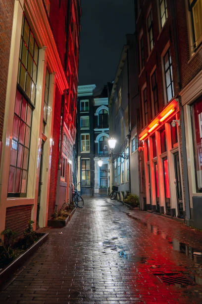 istock Red LIght District in Amsterdam the Netherlands by night 1460286912