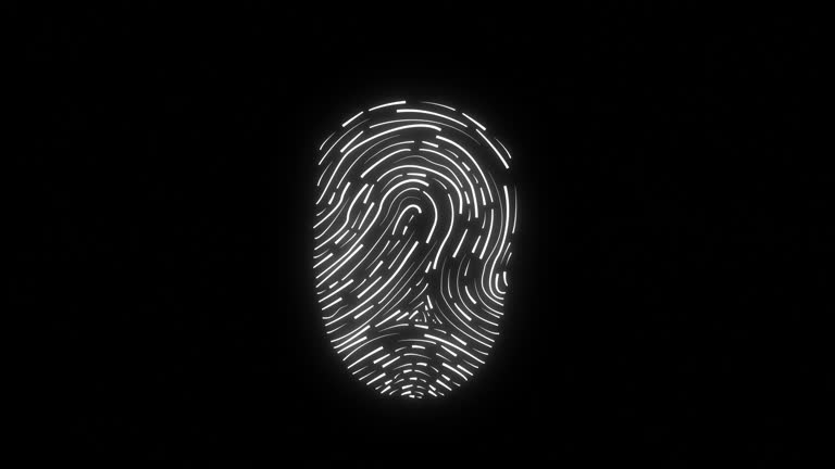 Neon fingerprint animation.