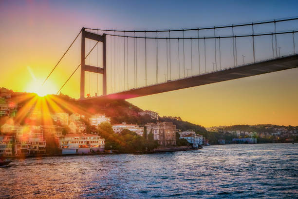 istock Bosphorus bridge at sunset in Istanbul 1460290167