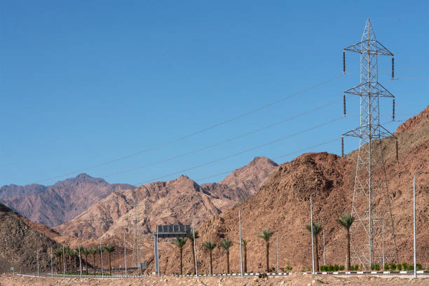 istock Egypt, mountain desert with power station 1460302300