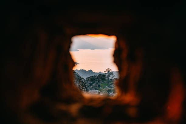 Sea View at Sunset Behind the Historical Walls