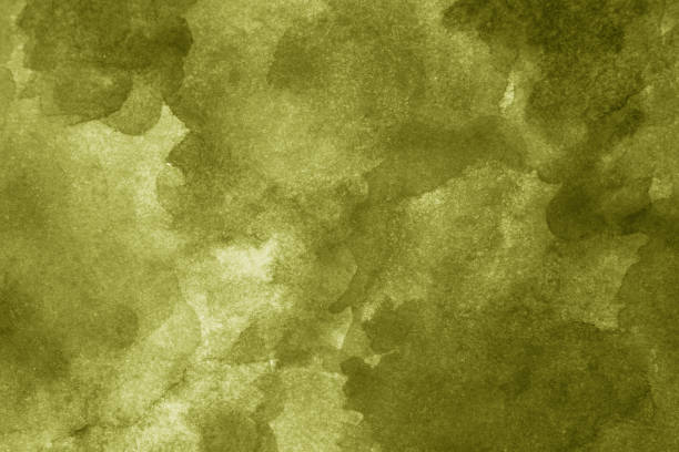 istock Light green brown abstract watercolor pattern. Olive khaki color. Art background. 1460304386