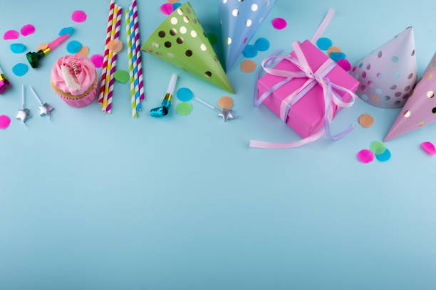 istock Birthday party concept with cupcake 1460304410