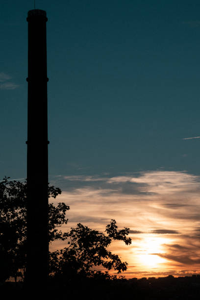 istock Silhouette of an old chimney 1460304890