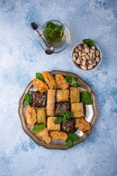 istock Ramadan iftar traditional desserts baklava and dates 1460305847