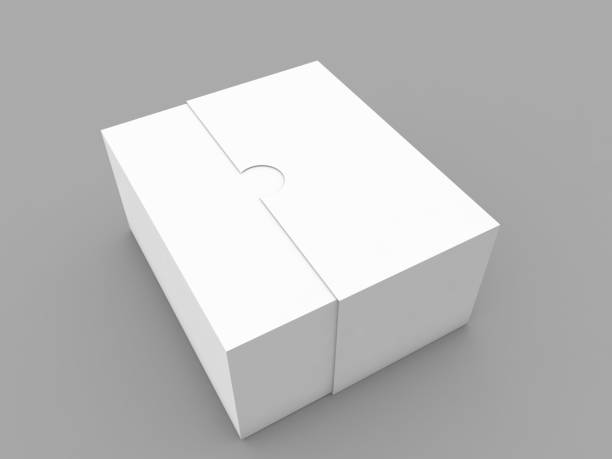 istock Sliding paper box on a gray background. 1460306560