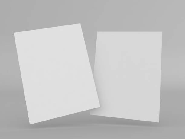 istock Two sheets of A4 paper on a gray background. 1460307734