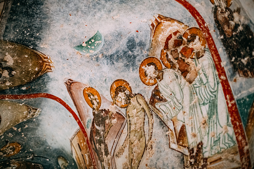 These frescoes are not in a paid museum. It is located in the monastery of the seven near the ancient city of Heraklia.