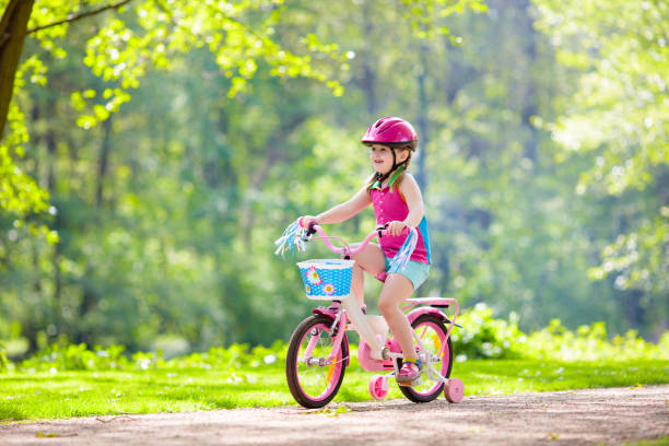 istock Child riding bike. Kid on bicycle. 1460311748