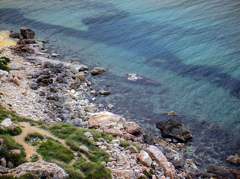 Majestic View Of Blue Lagoon And Cominotto Beach In Comino Island, Malta