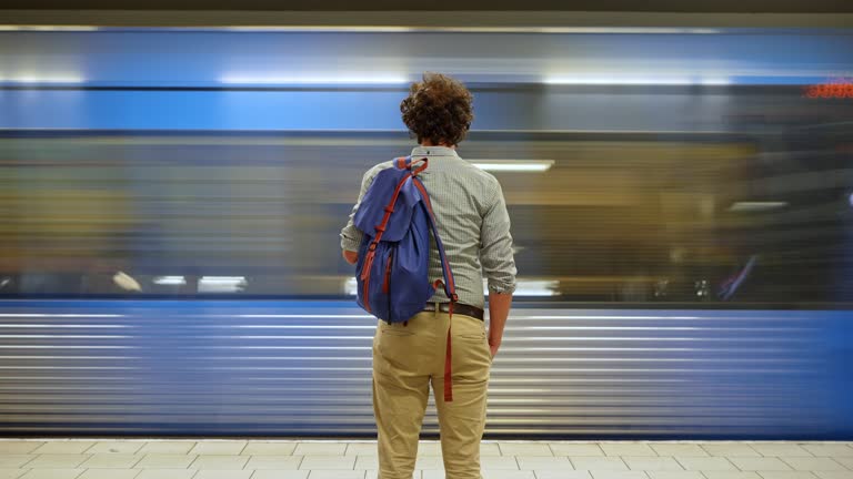 Man waiting for the subway