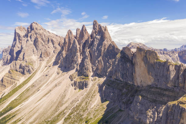 istock Drone photography of dolomite mountain range 1460323420