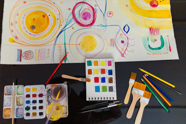 istock Accessories of an art painter 1460325216