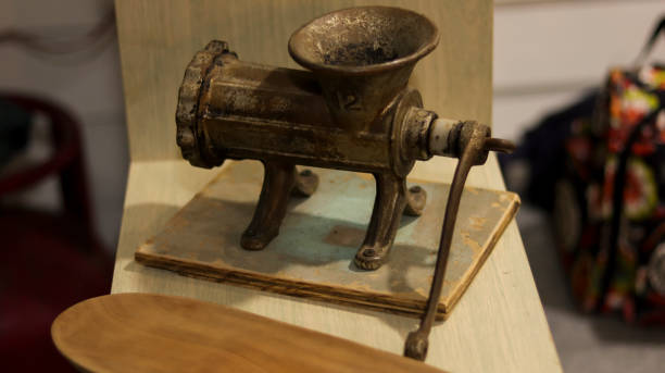 istock Vintage or traditional coffee grinder at the display. 1460325585