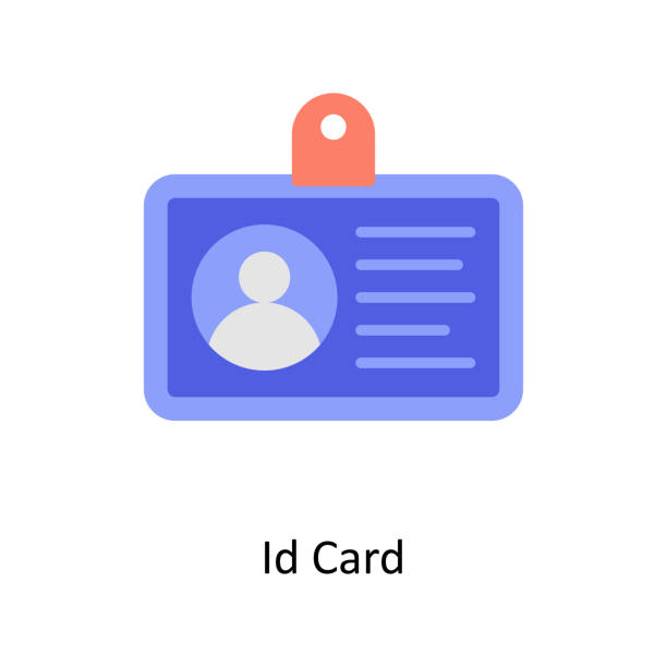 Id Card vector Flat Icons. Simple stock illustration stock illustration Id Card vector Flat Icons. Simple stock illustration stock illustration voter id stock illustrations