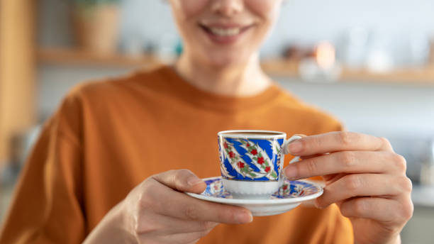 Traditional turkish coffee in the kitchen