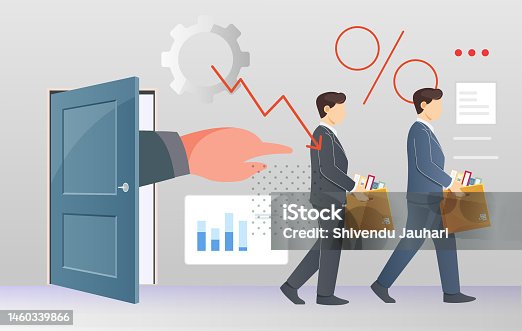 istock Lay Off - Loss of Job - Performance Review Exit - Illustration 1460339866