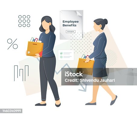 istock Lay Off - Loss of Job - Employee Benefits  - Illustration 1460340999