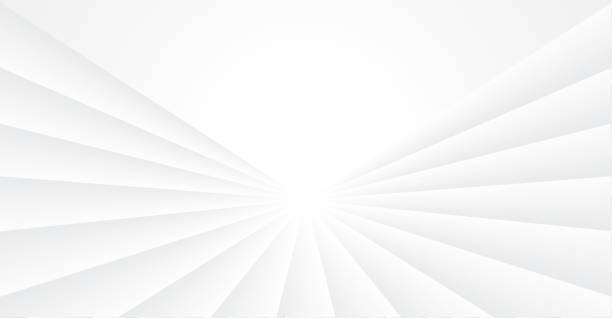 illustrazioni stock, clip art, cartoni animati e icone di tendenza di sfondo bianco con sole astratto con fasci radiali modello di scoppio, sfondo aziendale 3d per la presentazione - abstract backgrounds architecture sunbeam