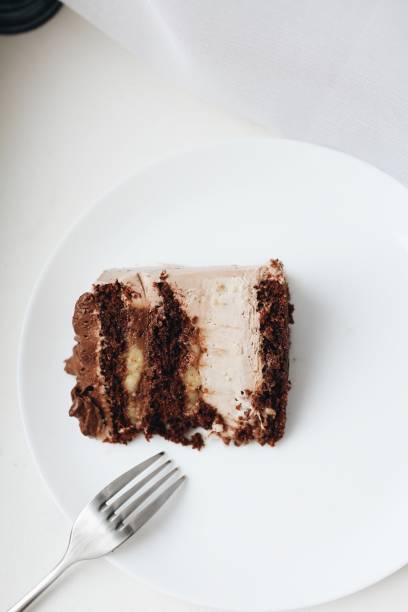 istock Chocolate beautiful tasty cake on the plate 1460353639