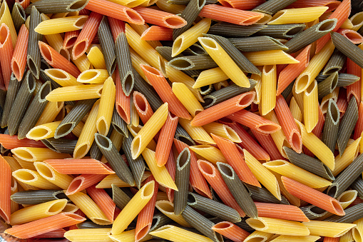 Three Color Penne Pasta (Horizontal)