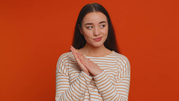 istock Sneaky cunning young woman with tricky face scheming evil plan, cheats, jokes and pranks 1460367863