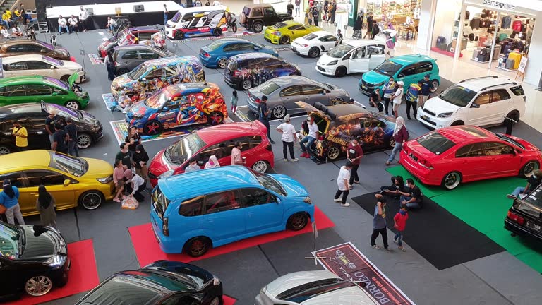 March 21st 2021, Samarinda, Indonesia, various modified car show in Big Mall Plaza